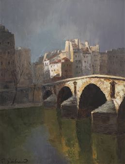 Lueur sur le Pont en Hiver - Paul Sechaud