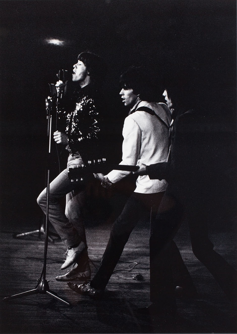 Artwork by Wojciech Druszcz, Mick Jagger, Made of black and white photograph