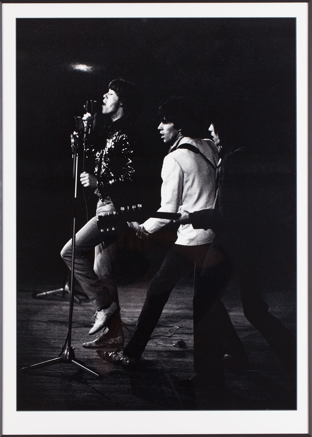 Artwork by Wojciech Druszcz, Mick Jagger, Made of black and white photograph