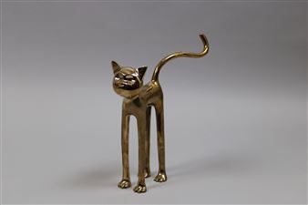 Chat en bronze polis - Laszlo Tibay