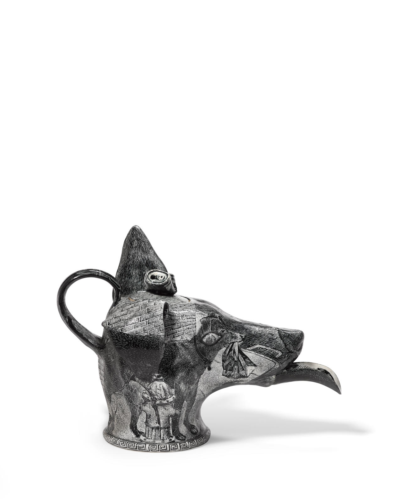 Artwork by David Regan, Untitled (Teapot)
1999
porcelain, incised 'Regan 1999'
, Made of porcelain