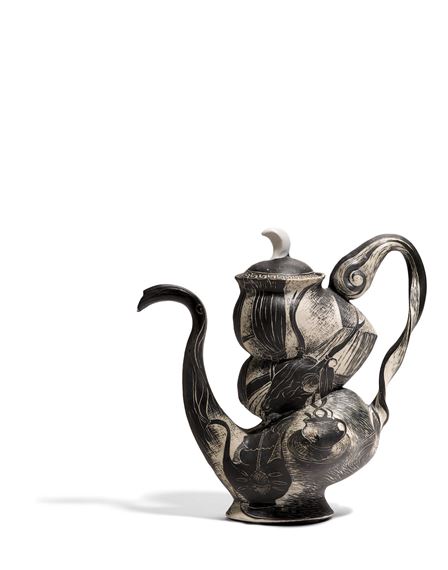 Teapot (Cabin Interior)
1992
glazed porcelain, incised 'Regan 92'
