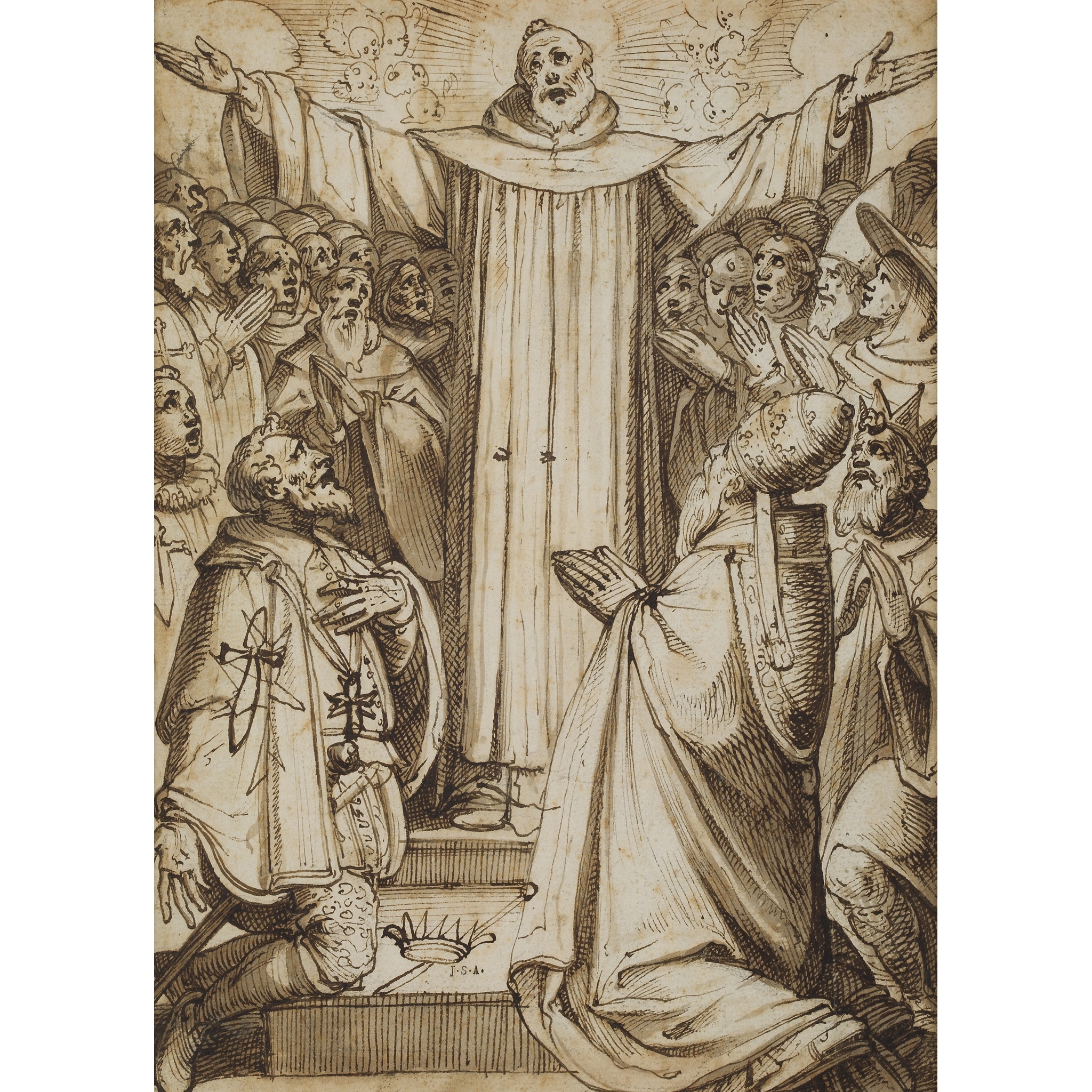 Artwork by Italian School, 16th Century, A PAIR OF RELIGIOUS SCENES, Made of Pen and ink on paper