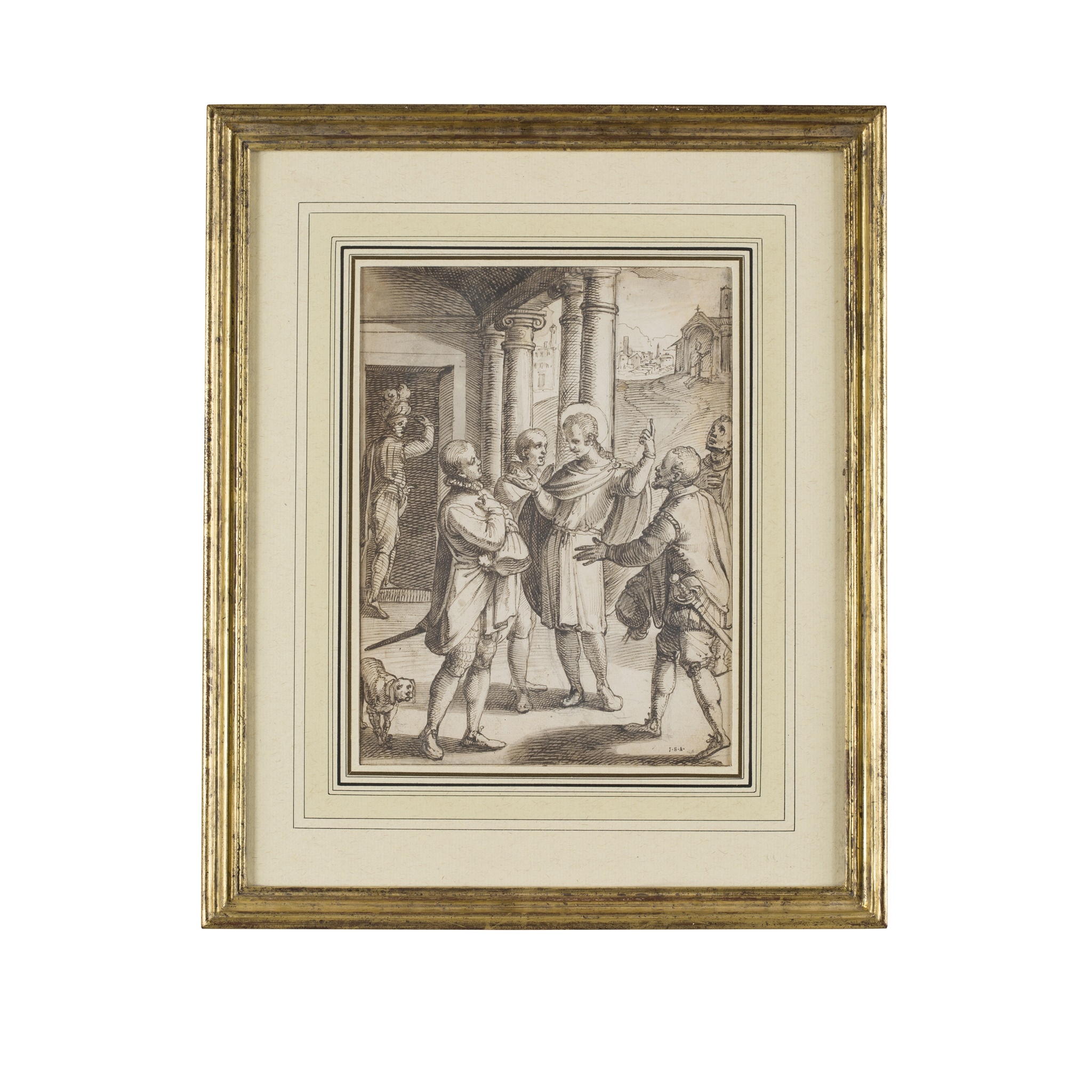 Artwork by Italian School, 16th Century, A PAIR OF RELIGIOUS SCENES, Made of Pen and ink on paper