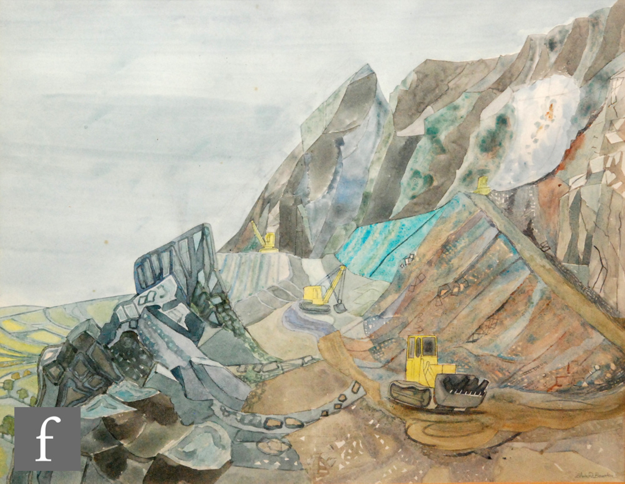 Edward Bawden Quarry at Pengwern, Llanrwst III (1978) MutualArt