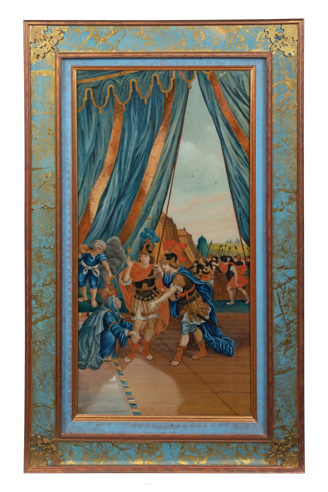 Chinese Export School | A Chinese Export Reverse Glass Painting (18th ...
