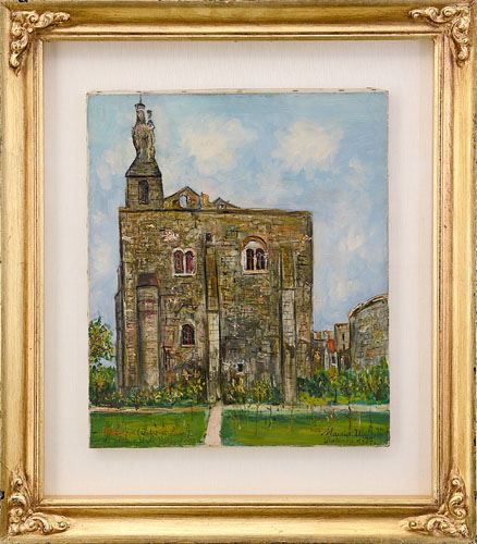 Le chateau et la vierge noire a Montbazon (Indre et Loire) by Maurice Utrillo, 1937