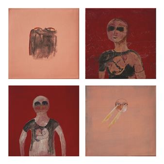 i) Unspoken Truths ii) Unspoken Truths II iii) Pink Veil iv) Seeing - Jumana Emil Abboud