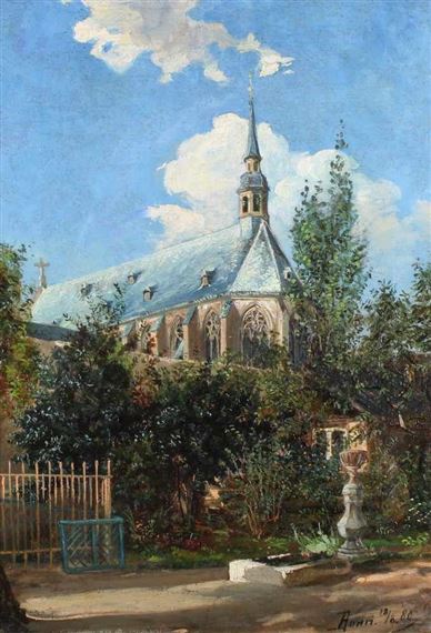 Blick auf die Remigiuskirche in Bonn by August von Wille, 1880