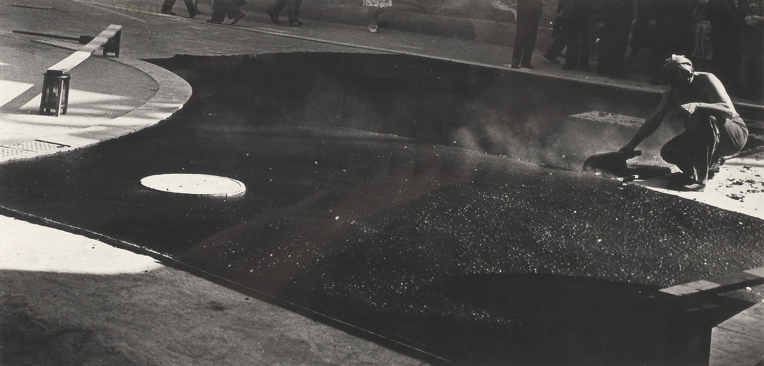 Artwork by Antonín Gribovský, Asfaltér, nedatováno, Made of vintage gelatin silver print