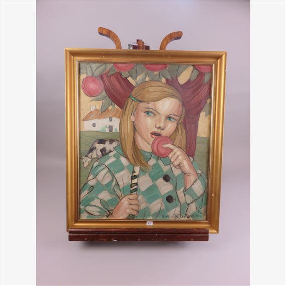 Jeune fille à la pomme by Xavier de Langais, 1943