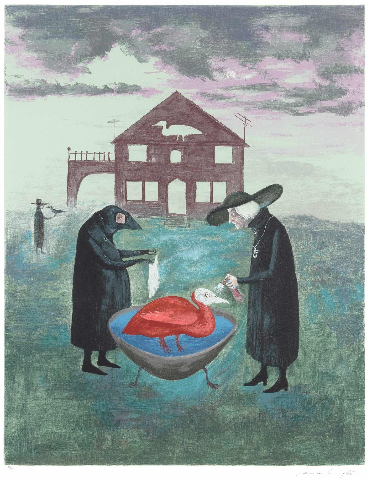 Leonora Carrington BIRD BATH (1974) MutualArt