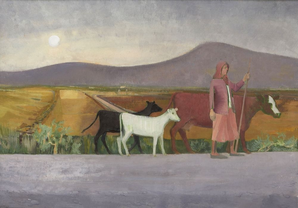 Barbara Warren | ACHILL WOMAN WITH CATTLE (1992) | MutualArt