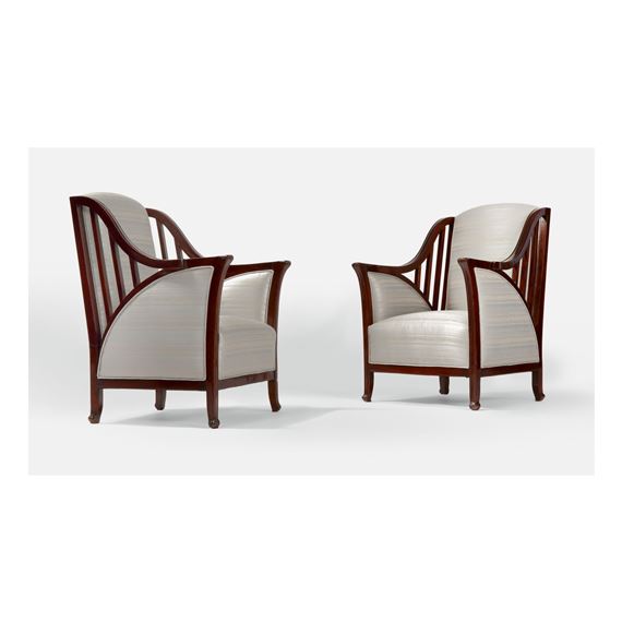 PAIR OF "HAVANA" ARMCHAIRS, MODEL NO. 1111 by Henry van de Velde, circa 1897