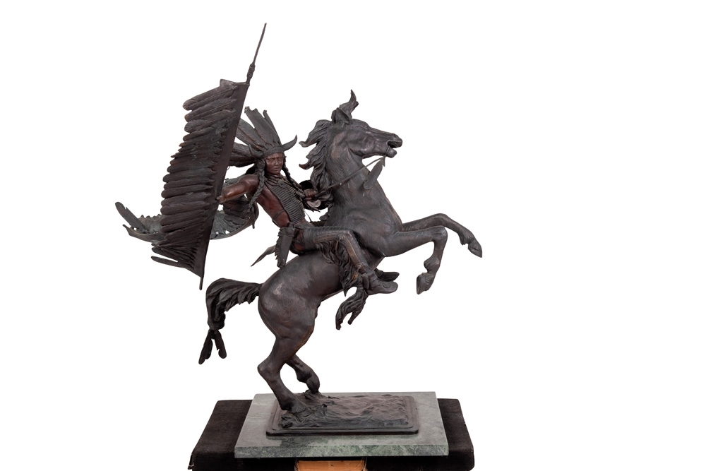 Stanley Quentin Johnson INDIAN WARRIOR (Circa 1989) MutualArt