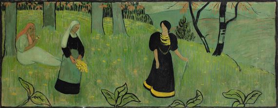 PROMENADE DU DIMANCHE (ROBE NOIRE) by Paul Sérusier, 1894, Painted in 1894