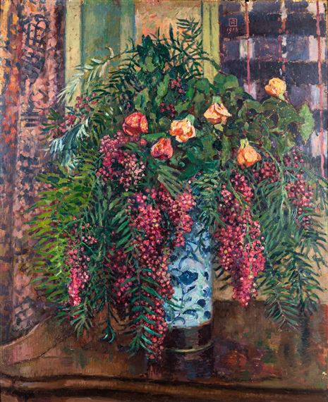 FAUX-POIVRIERS ET ABUTILON by Théo van Rysselberghe, 1913, Painted in 1913