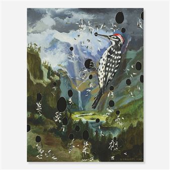 Landscape with Woodpecker Clouds (#19) - Valerie Hegarty