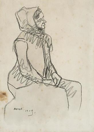 Sitting figure by Isidro Nonell, 1909