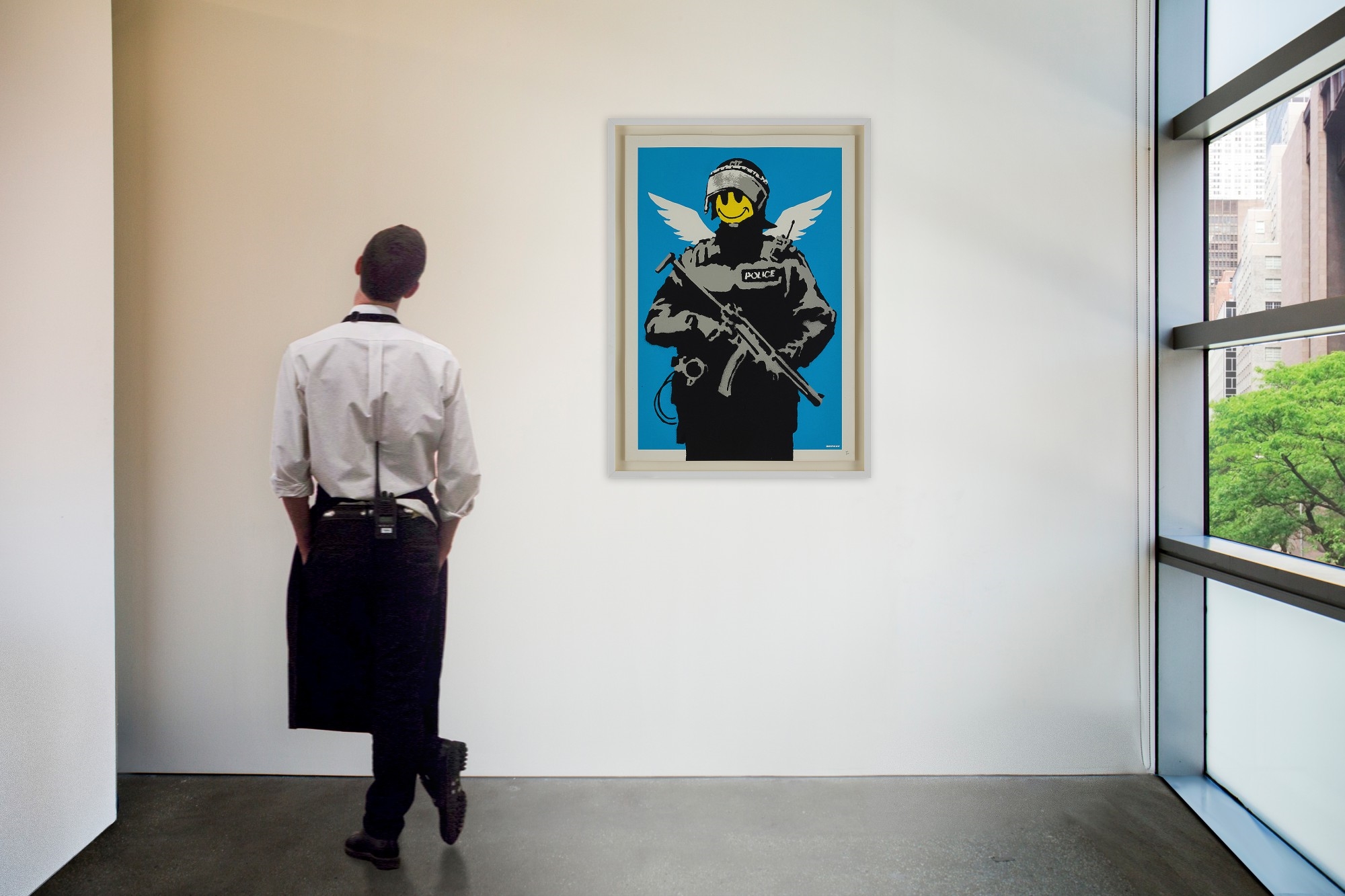 Banksy | 飛行警察 Flying Copper (2003) | MutualArt