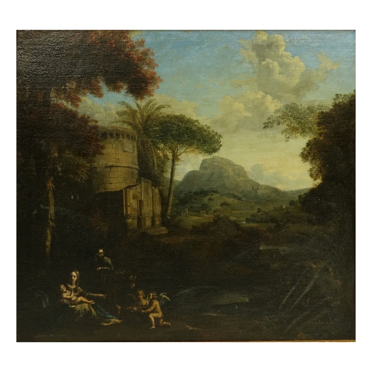 Francesco Cozza | Architectural Landscape With The Holy Family | MutualArt
