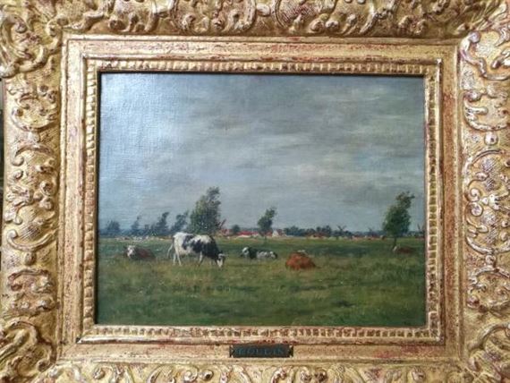 EUGENE BOUDIN、Paturage Pasturage, the Valley of the Touques, 1881 - Eugene Boudin