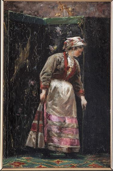 Tras el biombo japonés by Raimundo de Madrazo y Garreta