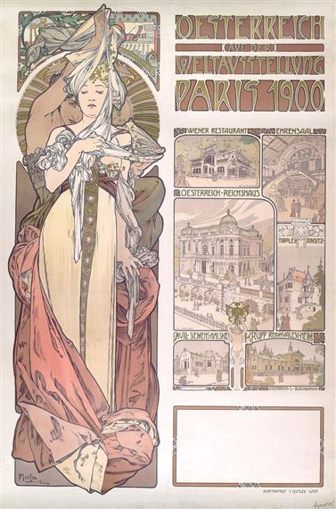 Austria at the World Exhibition Paris 1900 by Alphonse Mucha, 1899