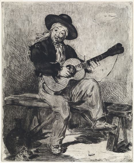 Le Guitarero (ou Le Chanteur Espagnol). by Édouard Manet, 1861-1862