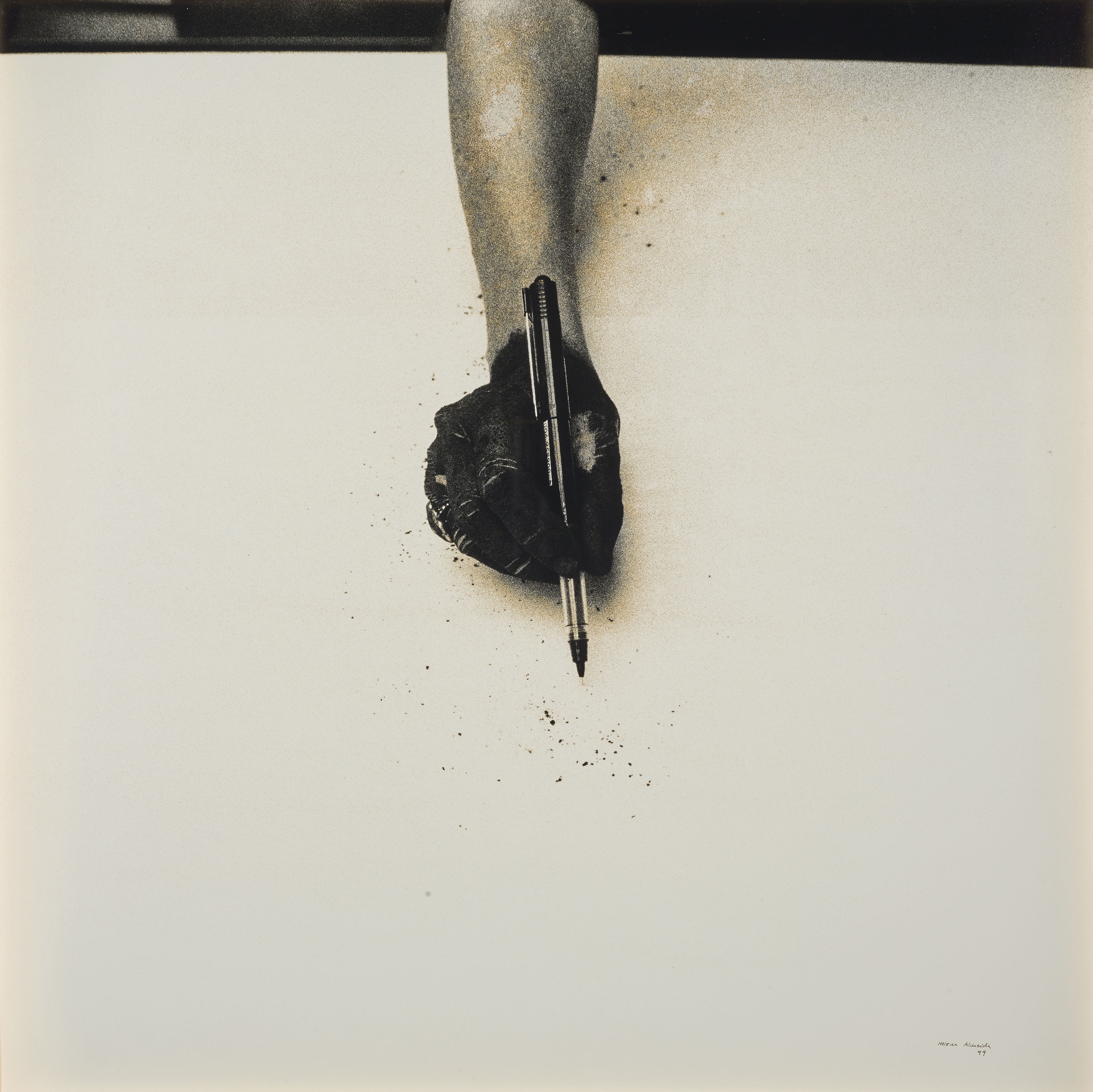 Artwork by Helena Almeida, Desenho, Made of enhanced silver print, mounted on a support