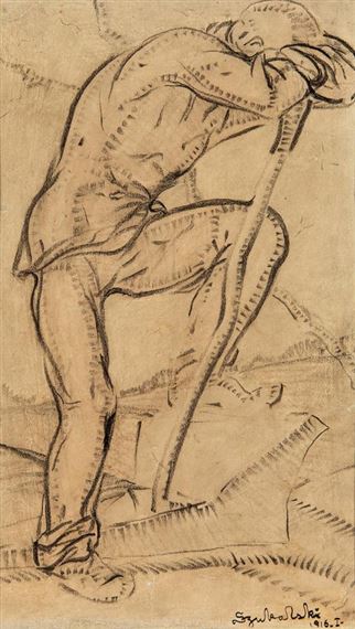 Robotnik by Stanislaw Szukalski, 1916