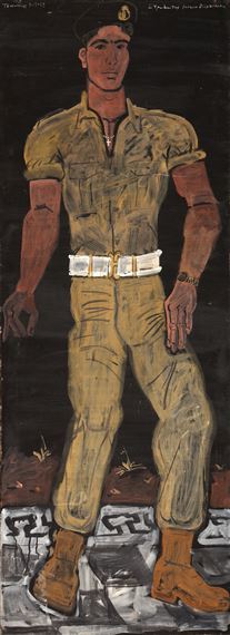 Soldier dancing Zeibekiko . by Yannis Tsarouchis