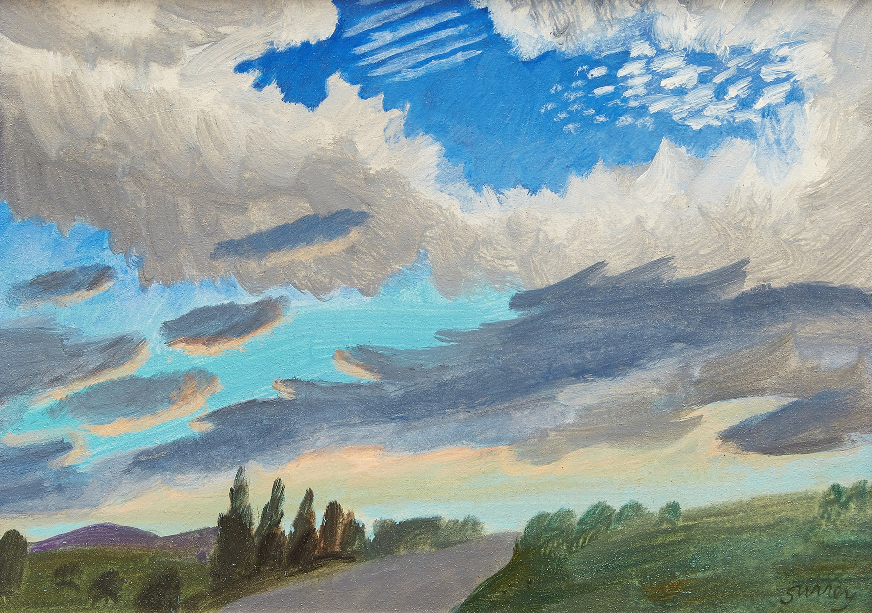 Sky Study, Shawbridge East by Philip Henry Surrey