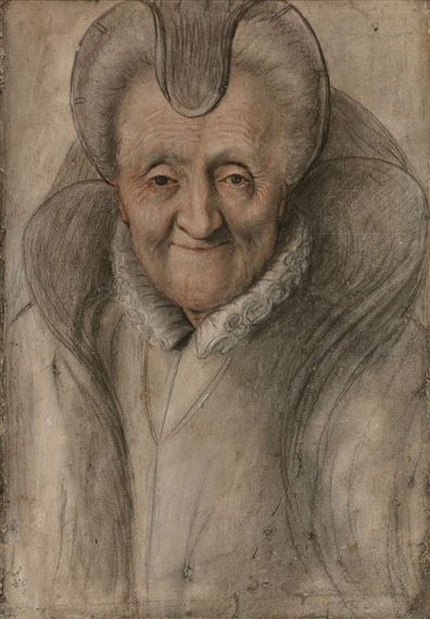 Portrait de femme âgée de face au large sourire by Nicolas Lagneau