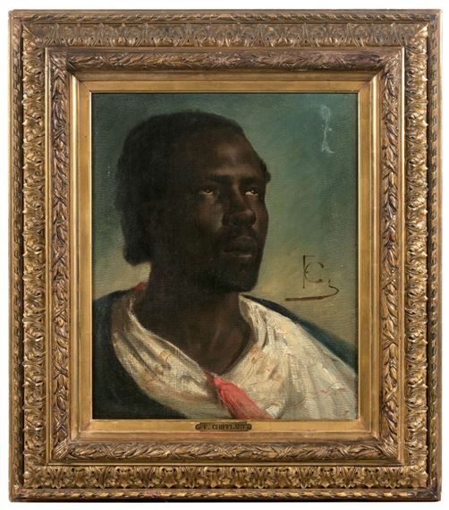 Chifflart Francois Nicolas Etude De Visage D Homme Noir Mutualart