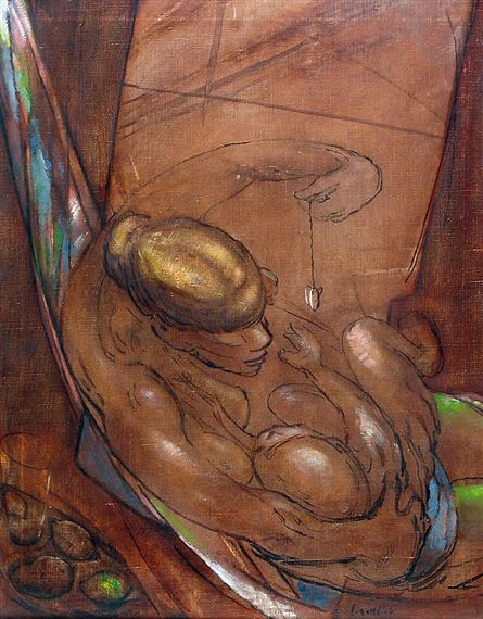 Macierzyństwo by Leopold Gottlieb, 1930