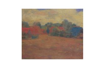 Barns in a wooded landscape - Peter Häring