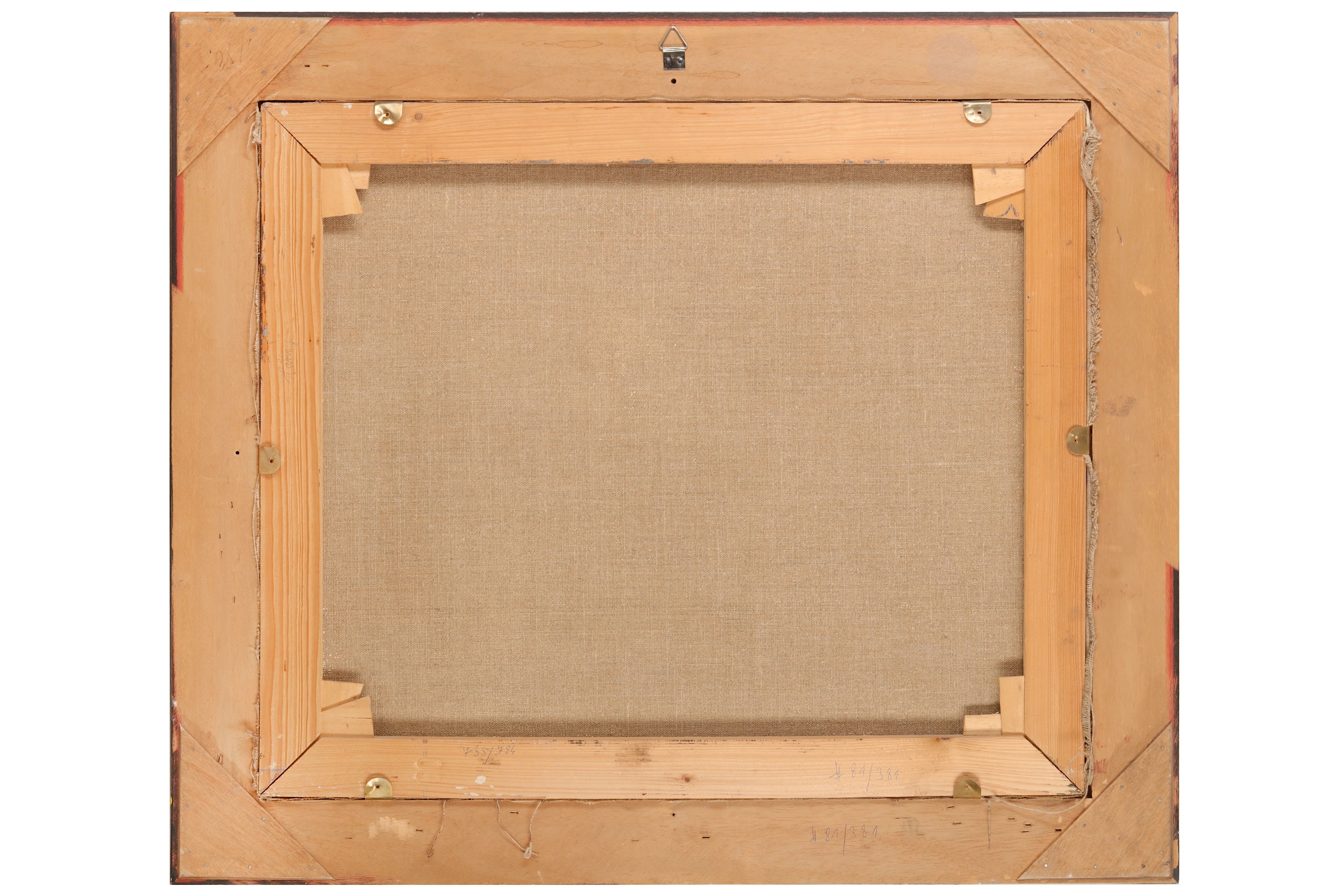 Artwork by Peter Häring, Barns in a wooded landscape, Made of Oil on canvas