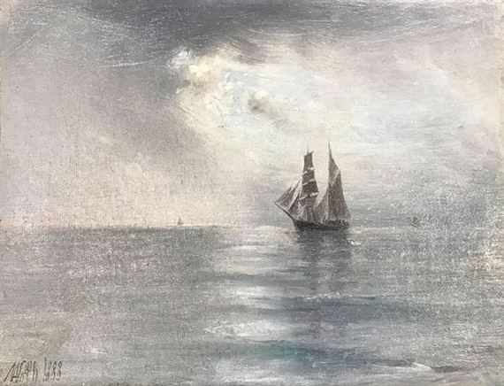 Marine by Lev Felixovich Lagorio, 1888