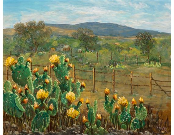 Cactus on the Ranch by Carl Thomas Hoppe