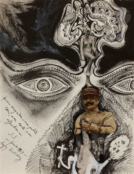 Jean-Jacques Lebel | ORIGINAL DRAWING SIGNED AND AUTOGRAPHIC LETTER ...