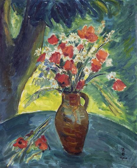 Le bouquet de coquelicots by Lê Phổ, circa 1956
