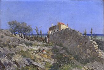 PARTIE BEI BORDIGHERA - Franz Xaver  von Riedmüller