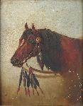 War Pony'' Portrait Painting of a Horse - Alfred Crook