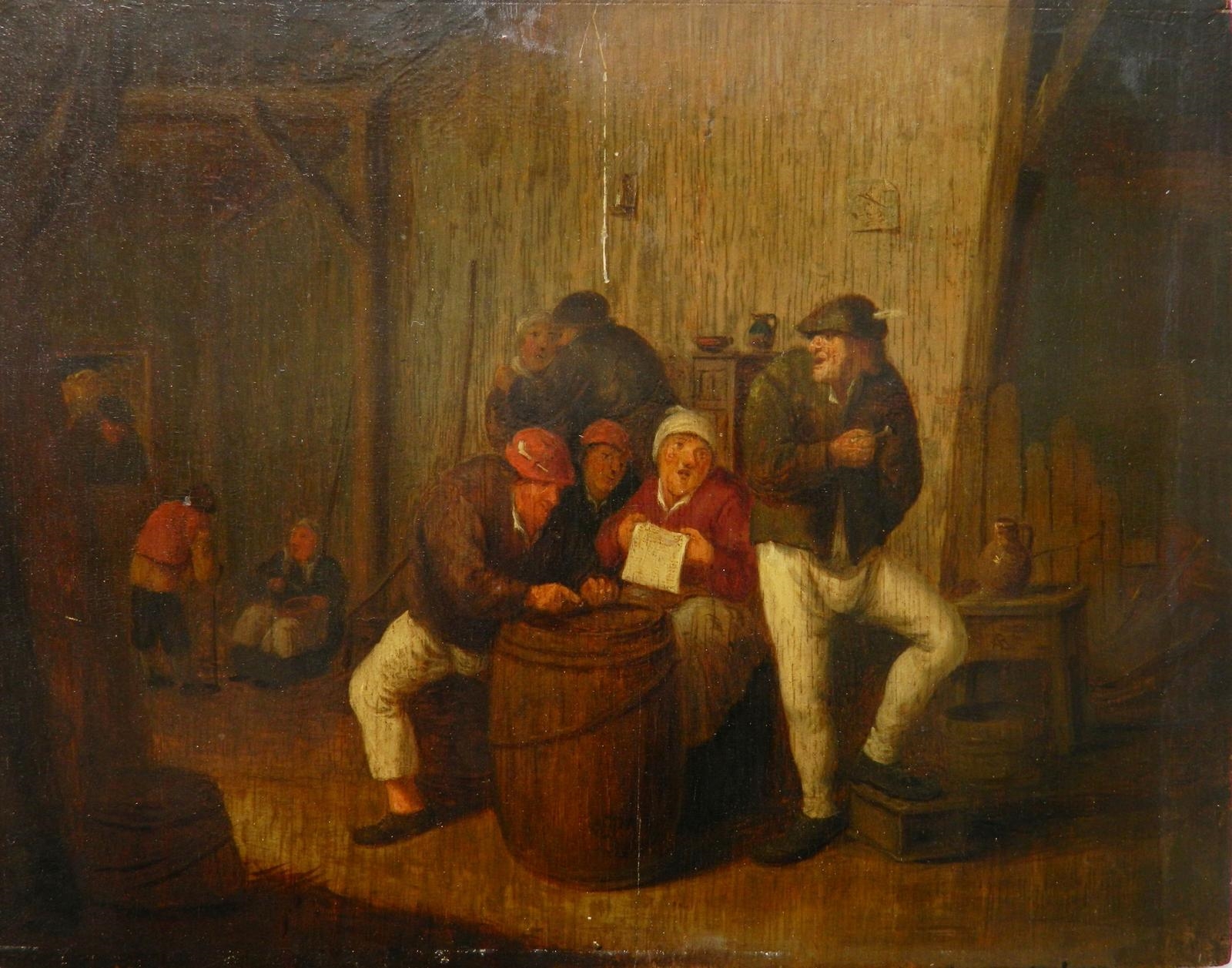 Tavern Scene with Peasants by Adriaen Brouwer