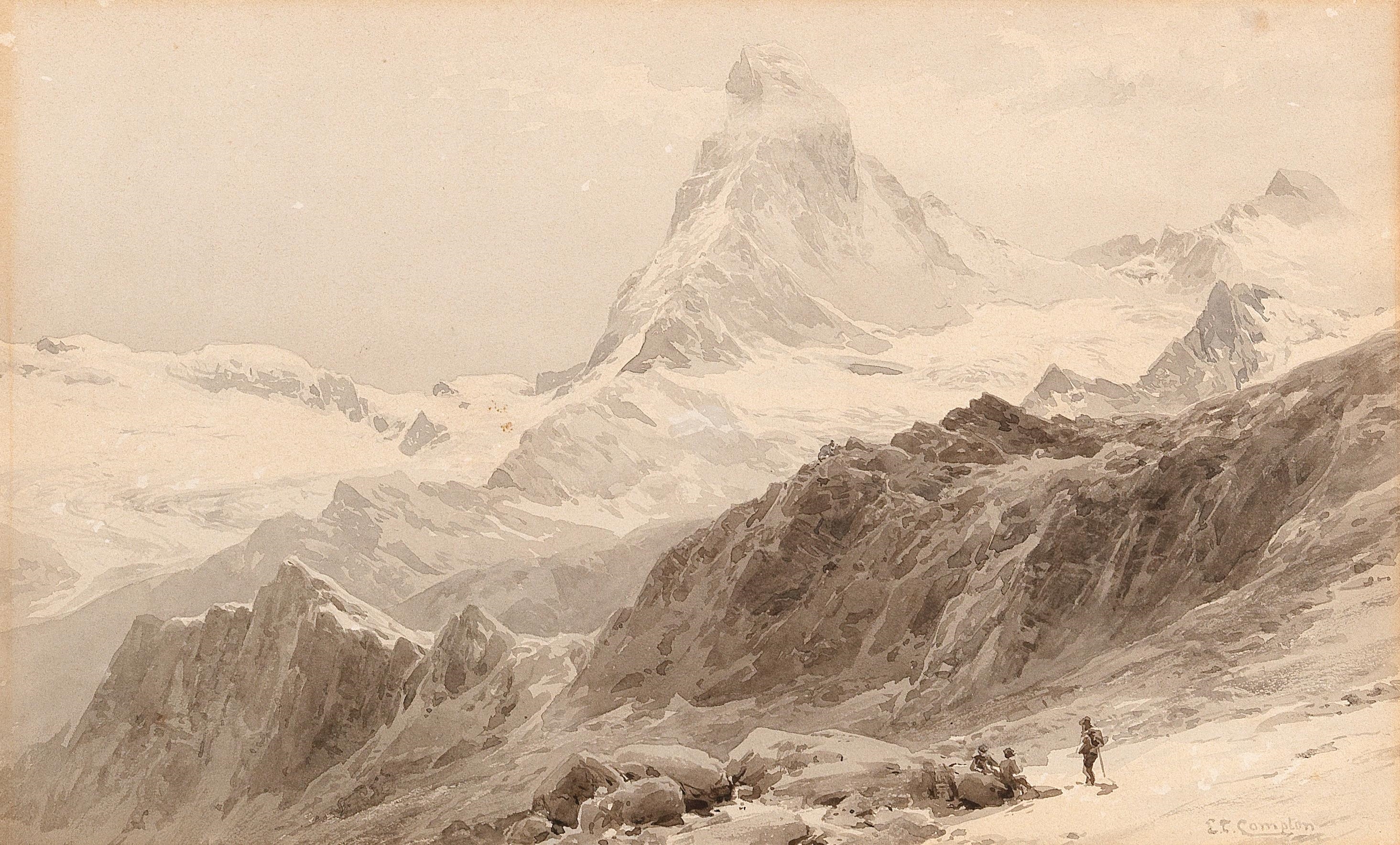 Edward Theodore Compton | A view of Matterhorn (1889) | MutualArt