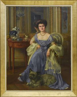 Femme à la robe bleue - Rodolphe Bereny