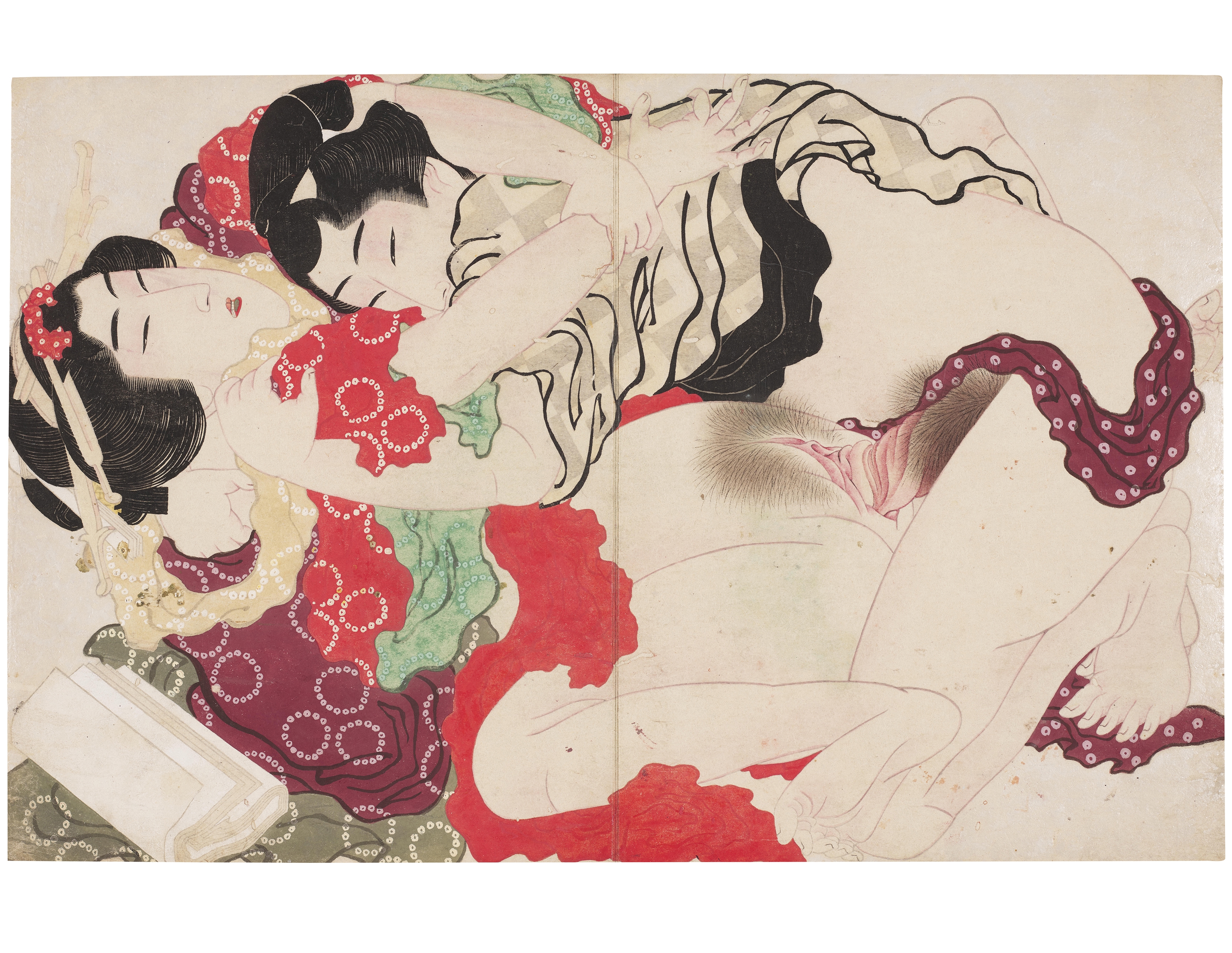 Artwork by Katsushika Hokusai, Ten erotic illustrations, Made of illustrati...