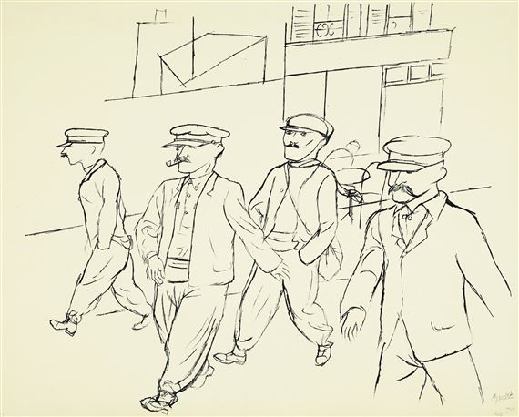 Pariser Arbeiter by George Grosz, 1924, Executed in 1924