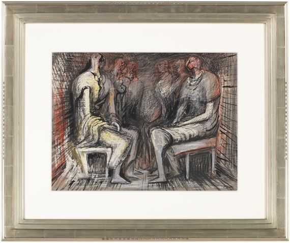 Henry Moore | Seated Figures (1942) | MutualArt